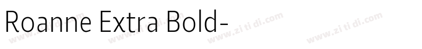 Roanne Extra Bold字体转换